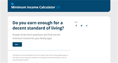 Desktop Screenshot of minimumincome.org.uk